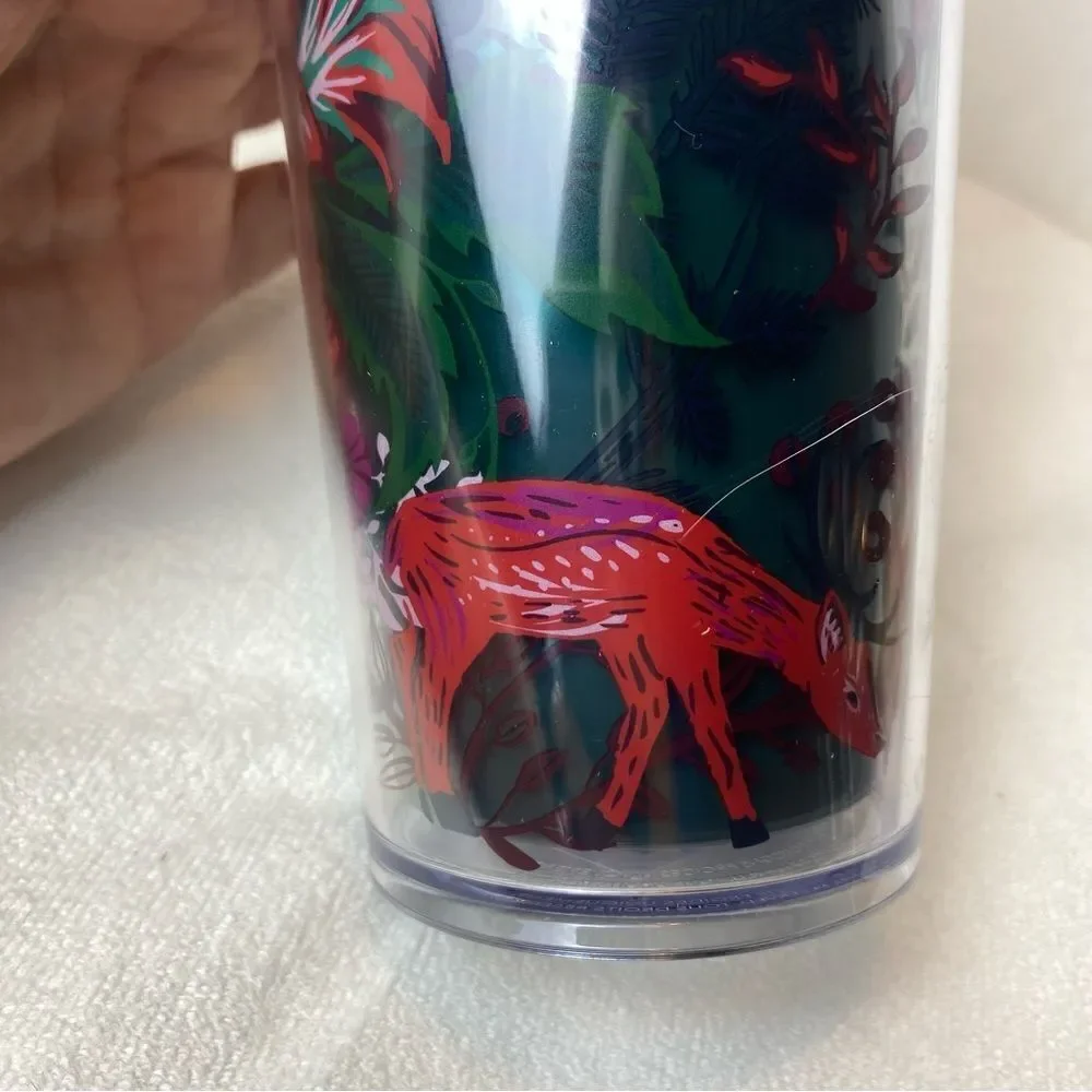 Starbucks Christmas 2022 Berry Corsage Poinsettia Straw Topper 24oz New W/Tags